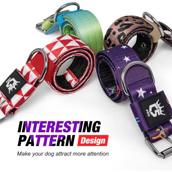TSPRO Tactical Dog Collar, Robust Collar for Dogs with Metal Buckle Closure, 3.3 cm Wide, Adjustable and Thick for Small Dogs (Geometric S) TSPRO Tactical Dog Collar, Robust Collar for Dogs with Metal Buckle Closure, 3.3 cm Wide, Adjustable and Thick for Small Dogs (Geometric S)
