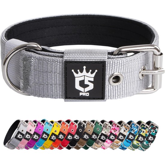TSPRO Tactical Dog Collar, Robust Collar for Dogs with Metal Buckle Closure, 3.3 cm Wide, Adjustable and Thick for Small Dogs (Geometric S) TSPRO Tactical Dog Collar, Robust Collar for Dogs with Metal Buckle Closure, 3.3 cm Wide, Adjustable and Thick for Small Dogs (Geometric S)