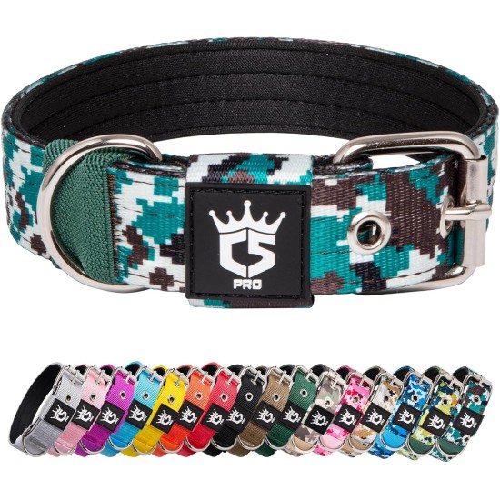 TSPRO Tactical Dog Collar, Robust Collar for Dogs with Metal Buckle Closure, 3.3 cm Wide, Adjustable and Thick for Small Dogs (Geometric S) TSPRO Tactical Dog Collar, Robust Collar for Dogs with Metal Buckle Closure, 3.3 cm Wide, Adjustable and Thick for Small Dogs (Geometric S)