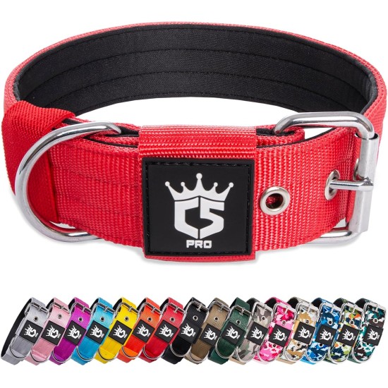 TSPRO Tactical Dog Collar, Robust Collar for Dogs with Metal Buckle Closure, 3.3 cm Wide, Adjustable and Thick for Small Dogs (Geometric S) TSPRO Tactical Dog Collar, Robust Collar for Dogs with Metal Buckle Closure, 3.3 cm Wide, Adjustable and Thick for Small Dogs (Geometric S)