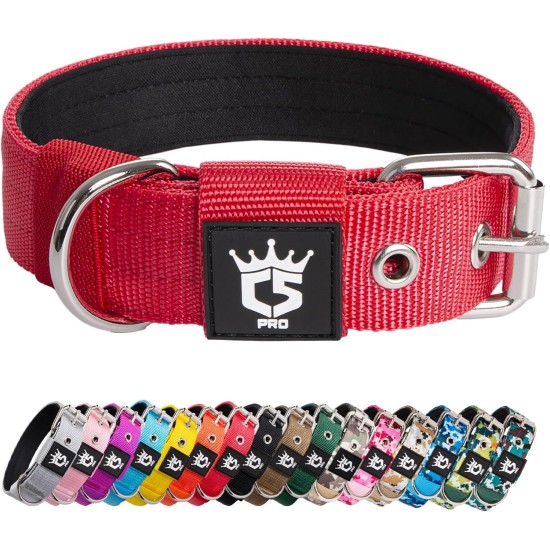 TSPRO Tactical Dog Collar, Robust Collar for Dogs with Metal Buckle Closure, 3.3 cm Wide, Adjustable and Thick for Small Dogs (Geometric S) TSPRO Tactical Dog Collar, Robust Collar for Dogs with Metal Buckle Closure, 3.3 cm Wide, Adjustable and Thick for Small Dogs (Geometric S)