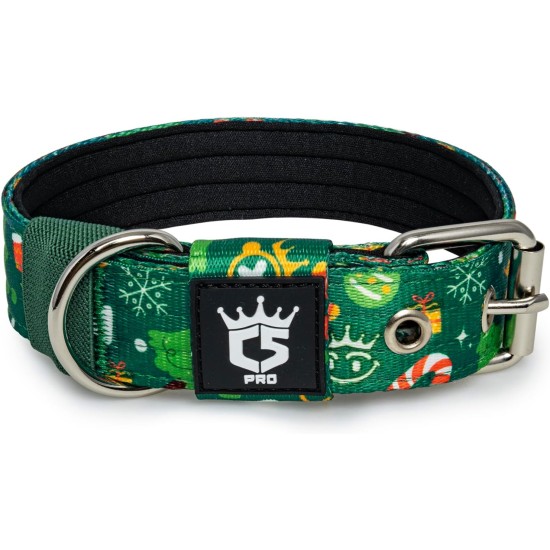 TSPRO Tactical Dog Collar, Robust Collar for Dogs with Metal Buckle Closure, 3.3 cm Wide, Adjustable and Thick for Small Dogs (Geometric S) TSPRO Tactical Dog Collar, Robust Collar for Dogs with Metal Buckle Closure, 3.3 cm Wide, Adjustable and Thick for Small Dogs (Geometric S)