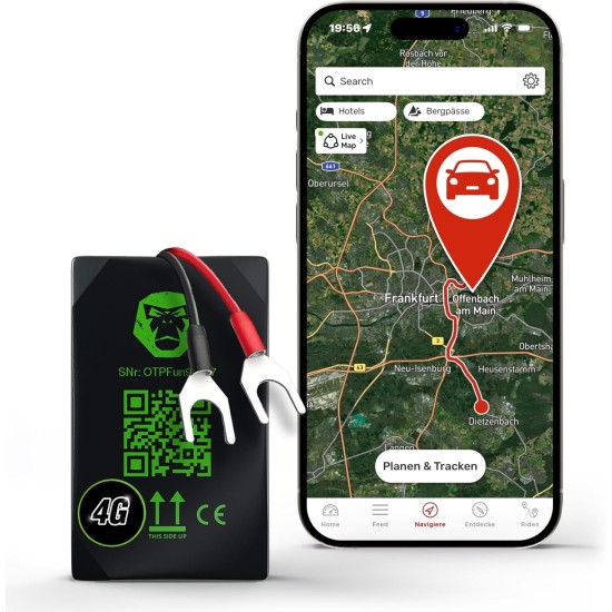 Tracer Go 4G GPS Tracker Car Motorcycle Truck - Transmitter with SIM Card, Real Time Live Tracking & Theft Detector, Includes Navigation, IP54 Waterproof, German Support, Made in Germany Tracer Go 4G GPS Tracker Car Motorcycle Truck - Transmitter with SIM Card, Real Time Live Tracking & Theft Detector, Includes Navigation, IP54 Waterproof, German Support, Made in Germany
