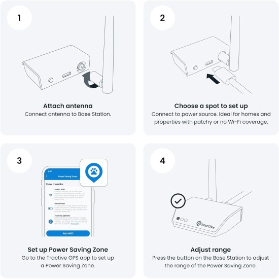 Tractive Base Station - Extend the Battery Life of Your Tractive GPS Tracker for Dogs & Cats Tractive Base Station - Extend the Battery Life of Your Tractive GPS Tracker for Dogs & Cats