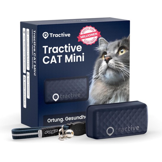 Tractive CAT Mini GPS Tracker for Cats - Market Leader, Live Location, Position History, Health Warnings, Activity Tracking, Collar Included, Subscription Required Tractive CAT Mini GPS Tracker for Cats - Market Leader, Live Location, Position History, Health Warnings, Activity Tracking, Collar Included, Subscription Required