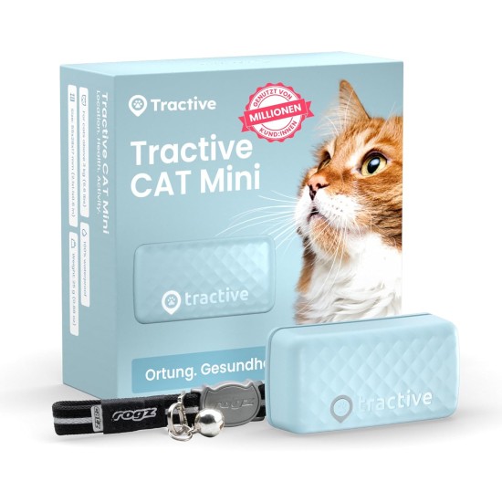 Tractive CAT Mini GPS Tracker for Cats - Market Leader, Live Location, Position History, Health Warnings, Activity Tracking, Collar Included, Subscription Required Tractive CAT Mini GPS Tracker for Cats - Market Leader, Live Location, Position History, Health Warnings, Activity Tracking, Collar Included, Subscription Required