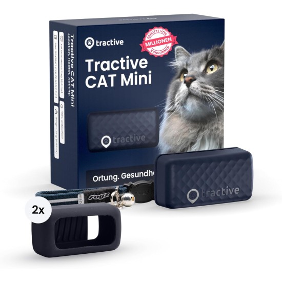 Tractive CAT Mini GPS Tracker for Cats - Market Leader, Live Location, Position History, Health Warnings, Activity Tracking, Collar Included, Subscription Required Tractive CAT Mini GPS Tracker for Cats - Market Leader, Live Location, Position History, Health Warnings, Activity Tracking, Collar Included, Subscription Required