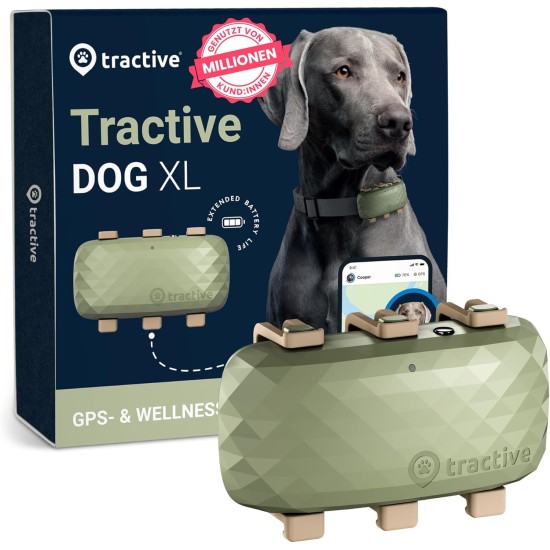 Tractive XL GPS Tracker for Dogs | Recommended by Martin Rütter | Up to 1 Month Battery | Worldwide Live Tracking | Away Running Alarm | Health Warnings & Activity Tracking | Multiple Test Winner Tractive XL GPS Tracker for Dogs | Recommended by Martin Rütter | Up to 1 Month Battery | Worldwide Live Tracking | Away Running Alarm | Health Warnings & Activity Tracking | Multiple Test Winner