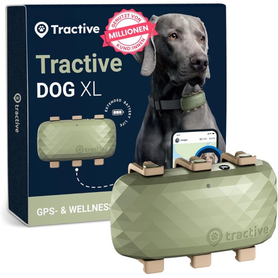 Tractive XL GPS Tracker for Dogs | Recommended by Martin Rütter | Up to 1 Month Battery | Worldwide Live Tracking | Away Running Alarm | Health Warnings & Activity Tracking | Multiple Test Winner Tractive XL GPS Tracker for Dogs | Recommended by Martin Rütter | Up to 1 Month Battery | Worldwide Live Tracking | Away Running Alarm | Health Warnings & Activity Tracking | Multiple Test Winner