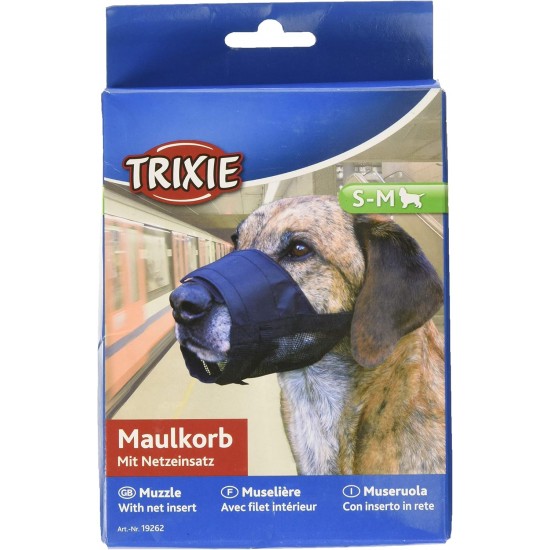 Trixie Muzzle with Mesh Insert Black, s Trixie Muzzle with Mesh Insert Black, s