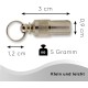 Two metal tube identification tags for cats and small dogs Two metal tube identification tags for cats and small dogs