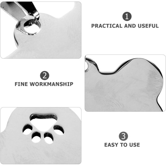 VILLFUL 10 x Stainless Steel Dog Tags in Bone Format, Personalised Dog Tags for Pets, Rustproof and Stable for Dogs and Cats with Engraving Options for ID VILLFUL 10 x Stainless Steel Dog Tags in Bone Format, Personalised Dog Tags for Pets, Rustproof and Stable for Dogs and Cats with Engraving Options for ID