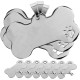 VILLFUL Stainless Steel Pet ID Tags for Dogs and Cats, Bone Shaped Pendants, Personalised Dogs and Cat Pendants, Durable and Rustproof Dog Tags, Pack of 10