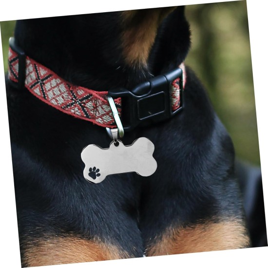 VILLFUL Stainless Steel Pet ID Tags for Dogs and Cats, Bone Shaped Pendants, Personalised Dogs and Cat Pendants, Durable and Rustproof Dog Tags, Pack of 10 VILLFUL Stainless Steel Pet ID Tags for Dogs and Cats, Bone Shaped Pendants, Personalised Dogs and Cat Pendants, Durable and Rustproof Dog Tags, Pack of 10