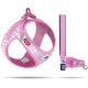Vest Harness Curli Clasp Air Mesh Pink-Chequered XS & Leash M Vest Harness Curli Clasp Air Mesh Pink-Chequered XS & Leash M