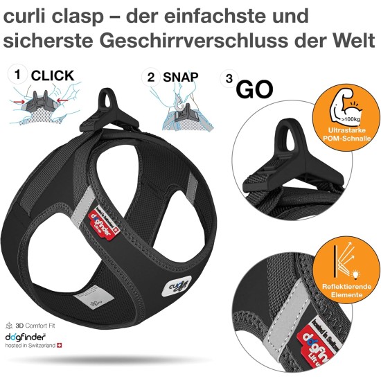 Vest Harness Curli Clasp Softshell Red 2XS Vest Harness Curli Clasp Softshell Red 2XS