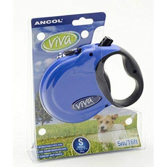 Viva Retractable 5m Tape Lead Red S Viva Retractable 5m Tape Lead Red S