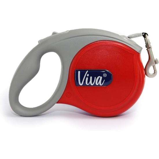 Viva Retractable 5m tape Lead Raspberry M Viva Retractable 5m tape Lead Raspberry M
