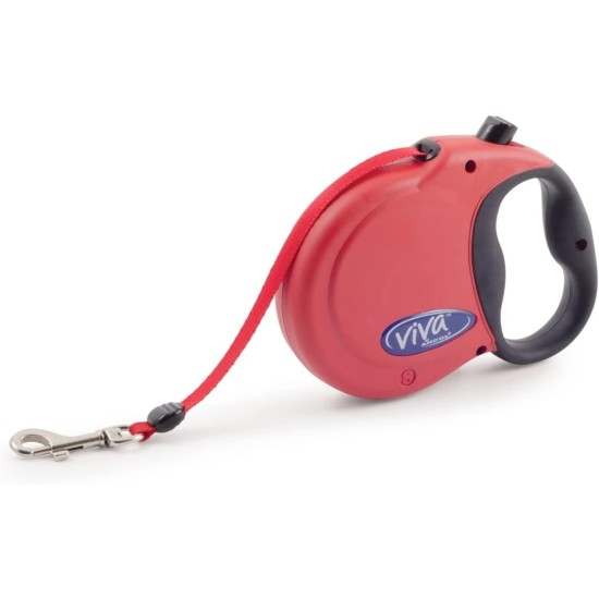 Viva Retractable 5m tape Lead Raspberry M Viva Retractable 5m tape Lead Raspberry M