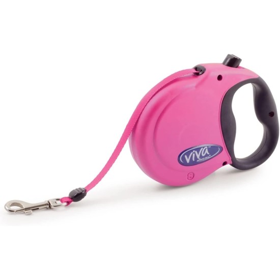 Viva Retractable 5m tape Lead Raspberry M Viva Retractable 5m tape Lead Raspberry M