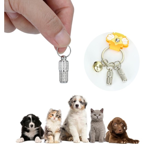 Welsberg Pack of 6 Address Tags Address Sleeve Collar Waterproof Silver Pendant for Dog and Cat Address Capsule Ultra Light Address Tag Silver Welsberg Pack of 6 Address Tags Address Sleeve Collar Waterproof Silver Pendant for Dog and Cat Address Capsule Ultra Light Address Tag Silver