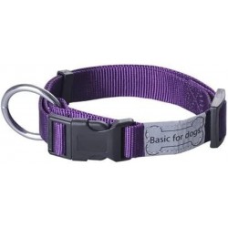 Wouapy Basic Line Dog Collar 12mm Wide to Fit Neck 20/30cm Purple
