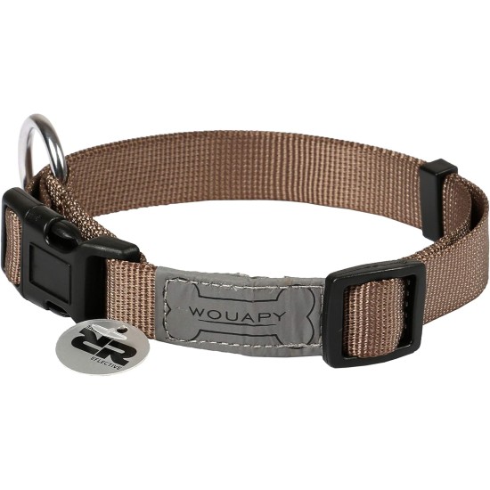 Wouapy Basic Line Dog Collar, 44/65 cm, Khaki Wouapy Basic Line Dog Collar, 44/65 cm, Khaki