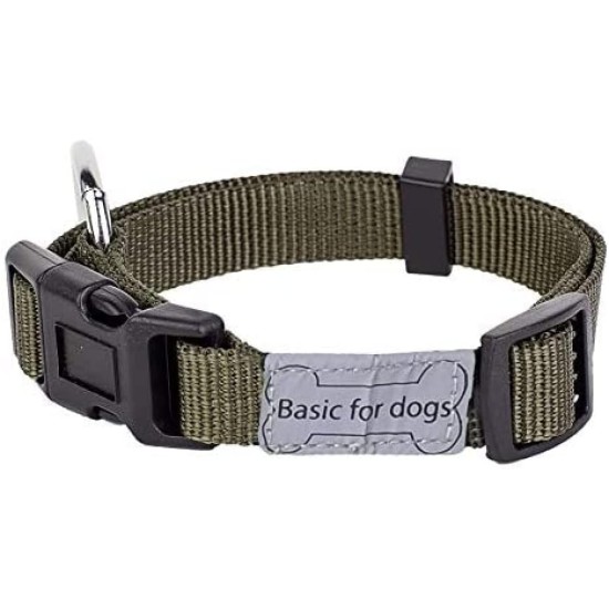 Wouapy Basic Line Dog Collar, 44/65 cm, Khaki Wouapy Basic Line Dog Collar, 44/65 cm, Khaki
