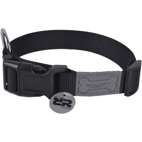 Wouapy Basic Line Dog Collar 45/72 cm Black Wouapy Basic Line Dog Collar 45/72 cm Black