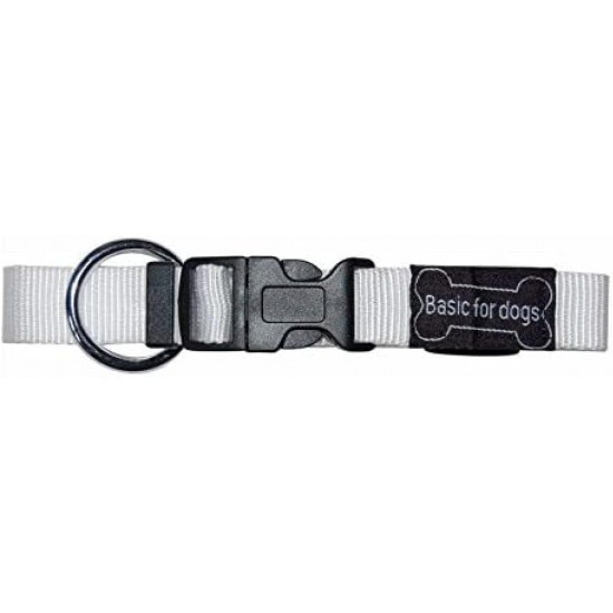 Wouapy Basic Line Wouapy White Dog Collar, 25/40 cm, for Dogs, White Wouapy Basic Line Wouapy White Dog Collar, 25/40 cm, for Dogs, White