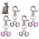 XURJUMI Pack of 4 Loud Pet Bells for Collars Bell for Dogs Loud Dog Bells Key Rings Dog Bells Dog Triple Bell Pendant Accessories for Dogs Cats Necklace XURJUMI Pack of 4 Loud Pet Bells for Collars Bell for Dogs Loud Dog Bells Key Rings Dog Bells Dog Triple Bell Pendant Accessories for Dogs Cats Necklace