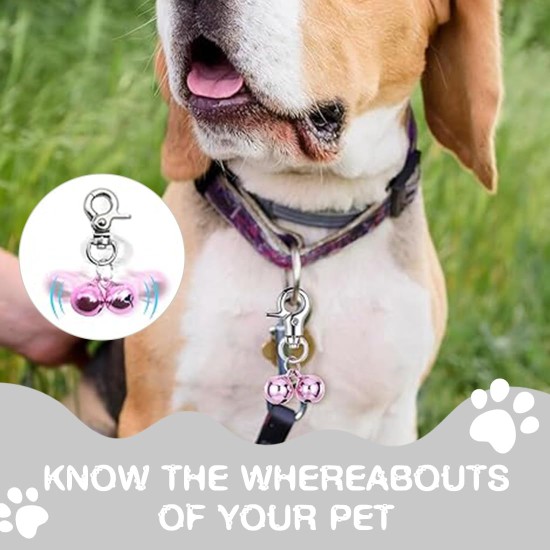 XURJUMI Pack of 4 Loud Pet Bells for Collars Bell for Dogs Loud Dog Bells Key Rings Dog Bells Dog Triple Bell Pendant Accessories for Dogs Cats Necklace XURJUMI Pack of 4 Loud Pet Bells for Collars Bell for Dogs Loud Dog Bells Key Rings Dog Bells Dog Triple Bell Pendant Accessories for Dogs Cats Necklace
