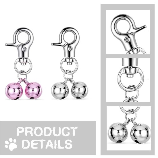 XURJUMI Pack of 4 Loud Pet Bells for Collars Bell for Dogs Loud Dog Bells Key Rings Dog Bells Dog Triple Bell Pendant Accessories for Dogs Cats Necklace XURJUMI Pack of 4 Loud Pet Bells for Collars Bell for Dogs Loud Dog Bells Key Rings Dog Bells Dog Triple Bell Pendant Accessories for Dogs Cats Necklace