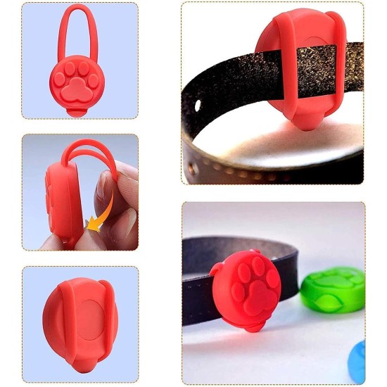 Yizhet Pack of 5 Silicone Dog Light Pendants 3 Modes Light Dog Clip On Headlight Indicator Waterproof Pet Safety Night Running Lights Yizhet Pack of 5 Silicone Dog Light Pendants 3 Modes Light Dog Clip On Headlight Indicator Waterproof Pet Safety Night Running Lights