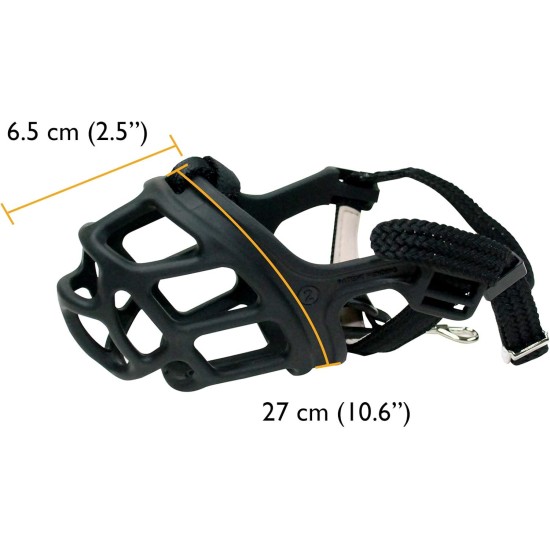 Zeus TPR Muzzle, Black, Xsmall Zeus TPR Muzzle, Black, Xsmall
