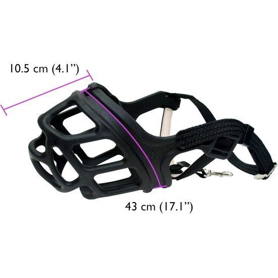 Zeus TPR Muzzle, Black, Xsmall Zeus TPR Muzzle, Black, Xsmall