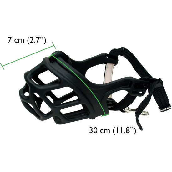 Zeus TPR Muzzle, Black, Xsmall Zeus TPR Muzzle, Black, Xsmall