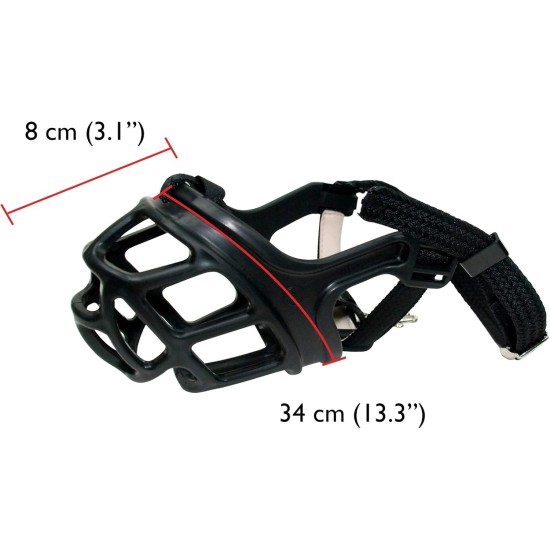 Zeus TPR Muzzle, Black, Xsmall Zeus TPR Muzzle, Black, Xsmall