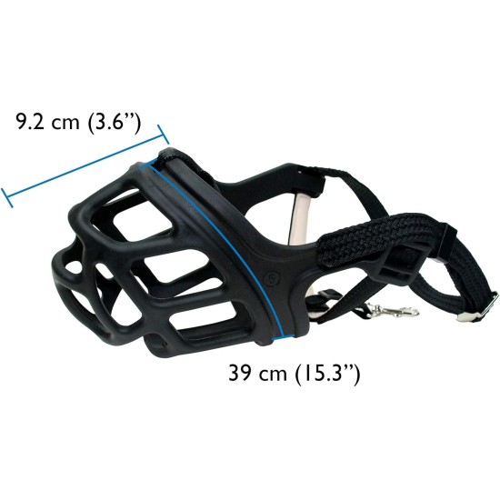 Zeus TPR Muzzle, Black, Xsmall Zeus TPR Muzzle, Black, Xsmall