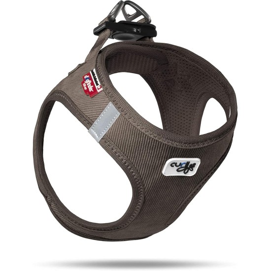 curli Corduroy Dog Vest Harness, Brown, 3XS curli Corduroy Dog Vest Harness, Brown, 3XS