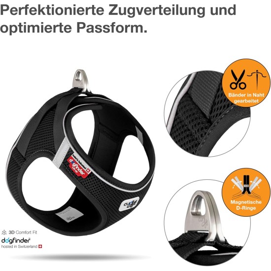 curli Magnetic Vest Harness V2 Dog Harness, Magnetic D-Rings, Stretch Air Mesh Upper, Adjustable, Reflective Hem, Size M. Black. curli Magnetic Vest Harness V2 Dog Harness, Magnetic D-Rings, Stretch Air Mesh Upper, Adjustable, Reflective Hem, Size M. Black.