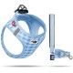curli Puppy Set, Air Mesh Harness with Lead, 3XS, Sky blue caro curli Puppy Set, Air Mesh Harness with Lead, 3XS, Sky blue caro