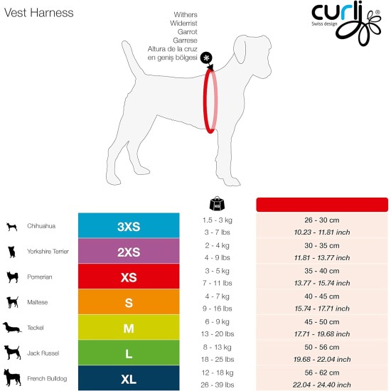 curli Softshell Vest Harness for Dogs, 3XS curli Softshell Vest Harness for Dogs, 3XS