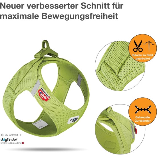 curli Vest Harness, Clasp, Air Mesh, Lime, 2XS curli Vest Harness, Clasp, Air Mesh, Lime, 2XS