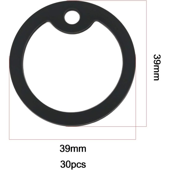 eMagTech Pack of 30 Dog Silicone Rings Name Plate Holder Protective Cover Round Shape ID Tag Protection Dog Collar Silicone Case Pet Accessories for Dogs Blue eMagTech Pack of 30 Dog Silicone Rings Name Plate Holder Protective Cover Round Shape ID Tag Protection Dog Collar Silicone Case Pet Accessories for Dogs Blue