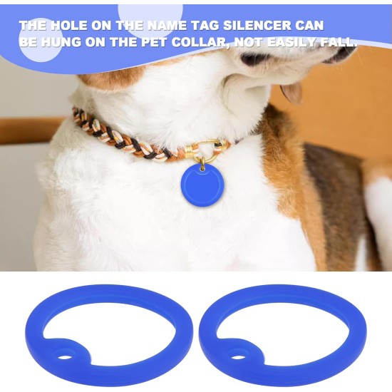 eMagTech Pack of 30 Dog Silicone Rings Name Plate Holder Protective Cover Round Shape ID Tag Protection Dog Collar Silicone Case Pet Accessories for Dogs Blue eMagTech Pack of 30 Dog Silicone Rings Name Plate Holder Protective Cover Round Shape ID Tag Protection Dog Collar Silicone Case Pet Accessories for Dogs Blue
