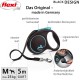 flexi® Black Design M Belt 5 m Black / Blue Roll Lead for Dogs up to 25 kg