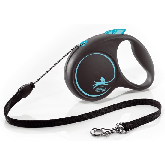 flexi® Black Design M Rope 5 m Black/Blue Roll Lead for Dogs up to 20 kg flexi® Black Design M Rope 5 m Black/Blue Roll Lead for Dogs up to 20 kg