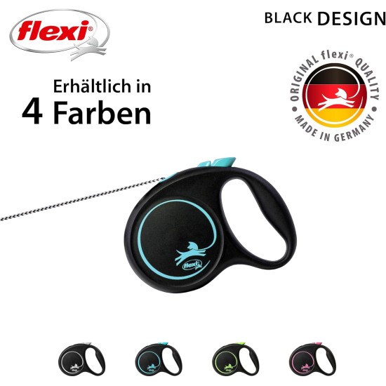 flexi® Black Design XS Rope 3 m Black/Blue Roll Lead for Dogs up to 8 kg flexi® Black Design XS Rope 3 m Black/Blue Roll Lead for Dogs up to 8 kg