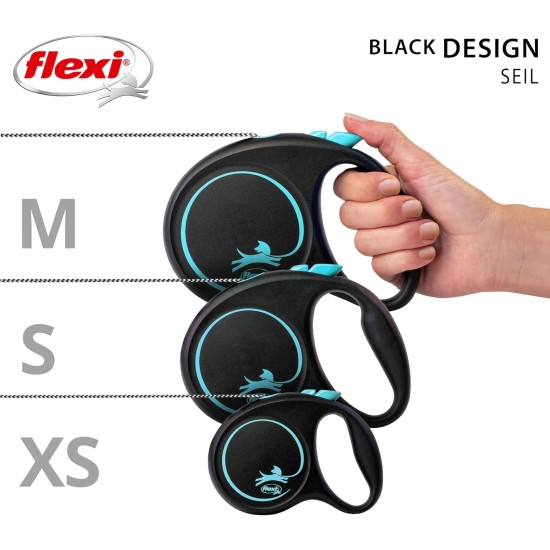 flexi® Black Design XS Rope 3 m Black/Blue Roll Lead for Dogs up to 8 kg flexi® Black Design XS Rope 3 m Black/Blue Roll Lead for Dogs up to 8 kg